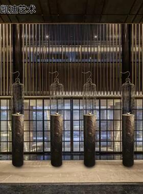 咖啡厅西餐室内大堂落地玄关鸟笼装饰品摆件大型软装设计小品