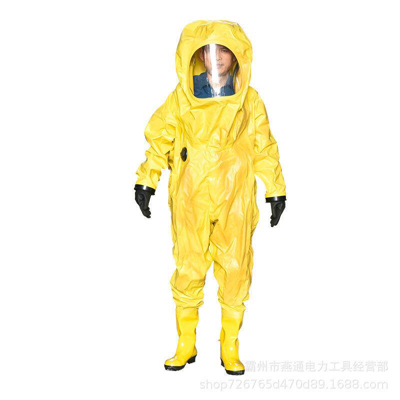 一级化学防护服连体密闭式防化服生化防尘耐酸碱服