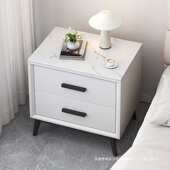 轻奢岩板床头柜现代简约家用卧室床边储物柜出租房小户型收纳柜子