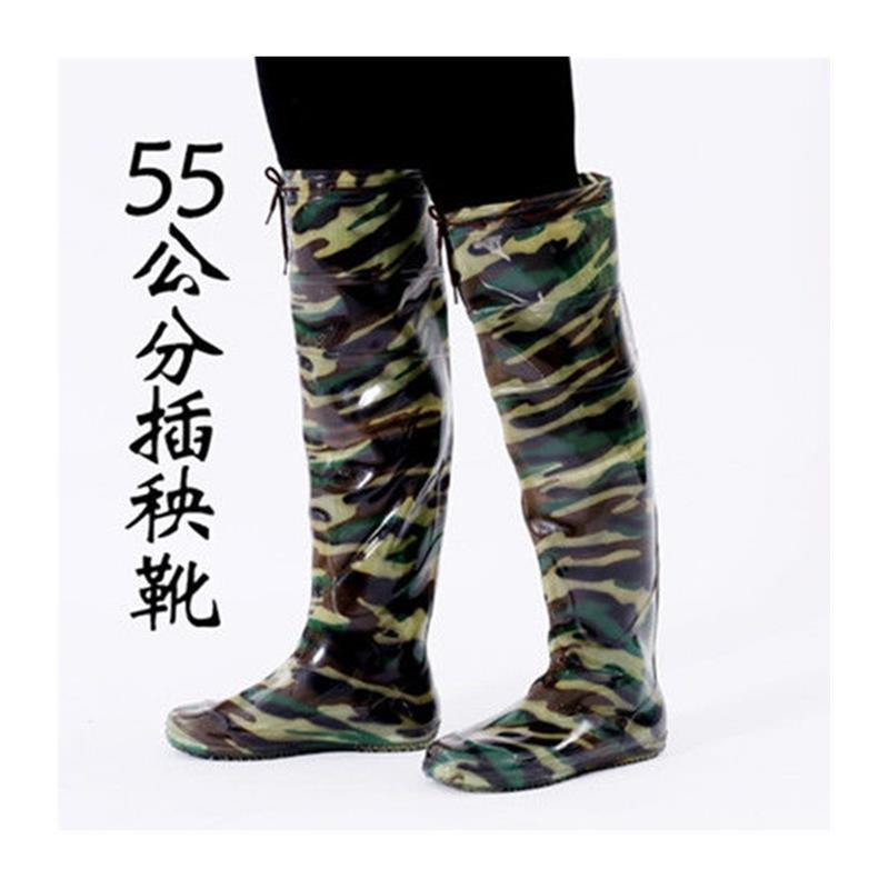 插秧水稻鞋男下田专用田水田g6mrhjkt袜农雨田高筒田园女靴牛筋软