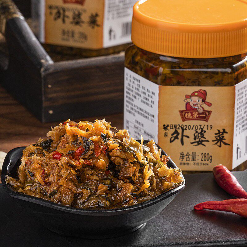 湖南特产农家外婆菜香辣下饭酱拌饭拌面湘西风味梅干菜微辣味即食