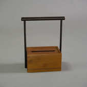 复古竹制纸巾盒客厅家用抽纸盒餐厅用餐纸盒创意禅意提手款 底抽盒