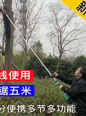 斯特克绿加长高枝电动充STK-258式电高空修枝机农用小型修剪机篱