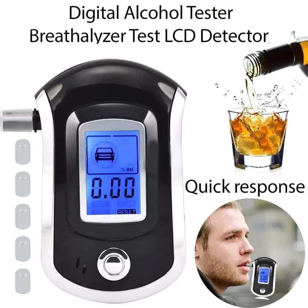 厂家直销AT6000便携式吹气式酒精测试仪Alcohol Tester酒精监测器