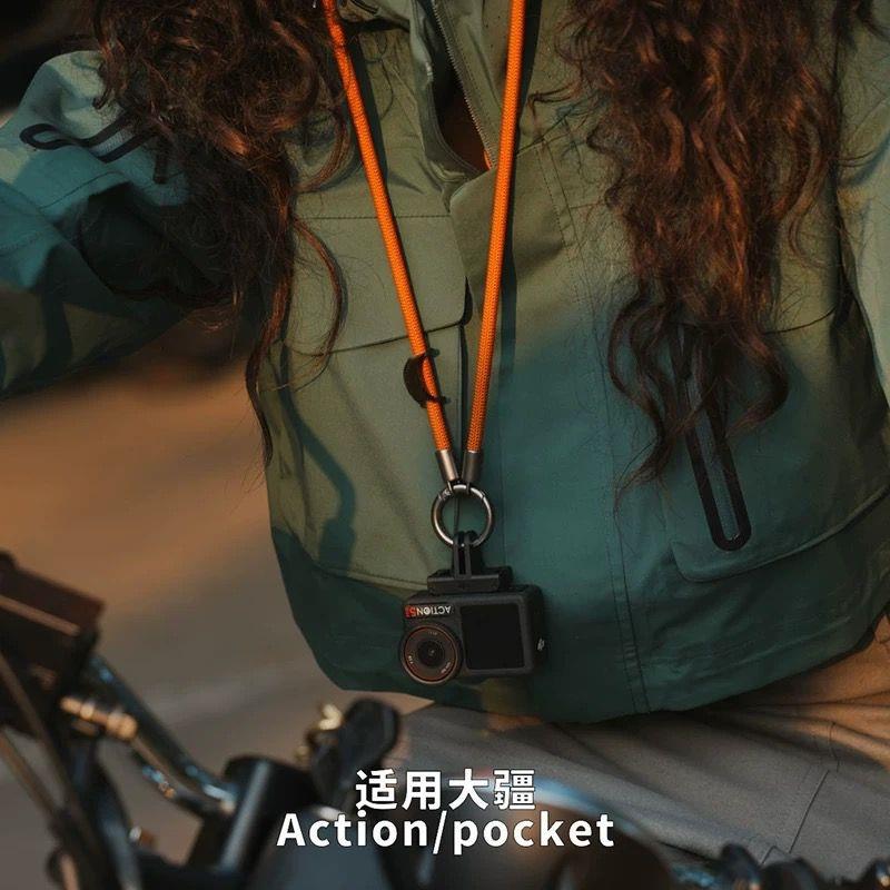 适用DJL大疆Action5Pro挂绳运动相机Action3/4挂脖绳防丢安全配件