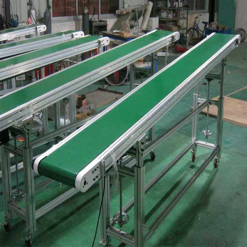 小型皮带输送机物流快递分拣输送线车间流水线防静电工作台