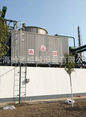 泰州厂家直供横流冷却水塔圆形玻璃钢凉水塔闭式不锈钢板塔封闭式