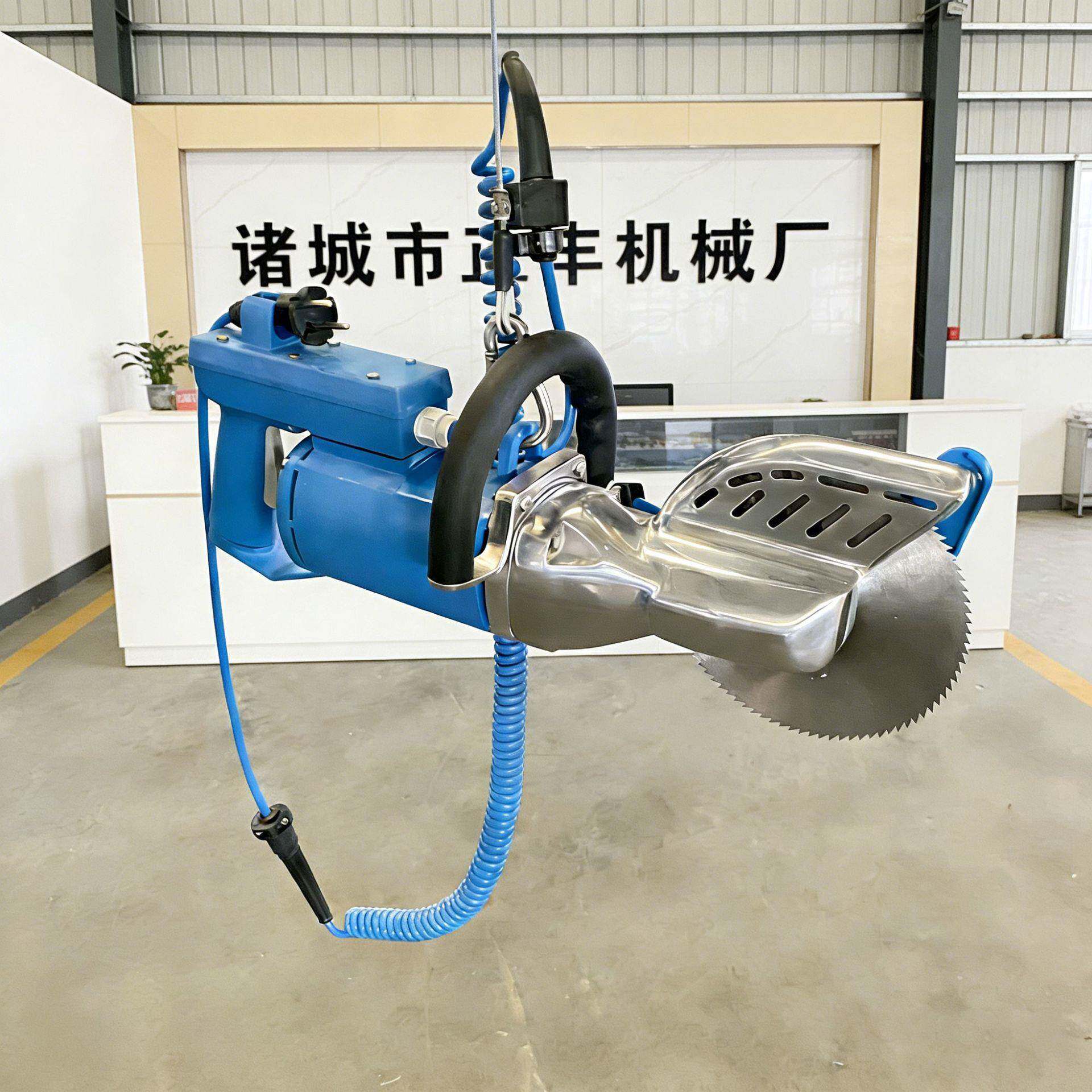 手持圆盘四分体锯牛猪胴体分割设备屠宰场肉类加工圆盘锯