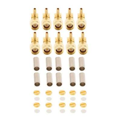 Prettyia 10pcs SMA Male Right Angle RF Connector for