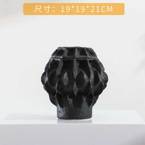 陶瓷风器摆件花瓶饰花侘家居新高档批发装饰软花寂捏装装创意艺术