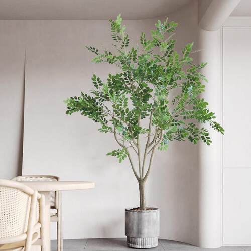 北欧风网红彷真绿色植物黄杨树室内客厅落地装饰植物造景盆栽盆景