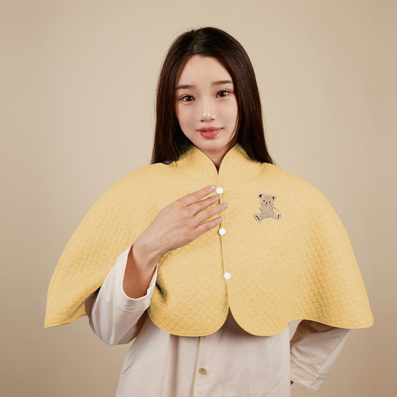 月子披肩秋冬保暖短款纯棉披肩