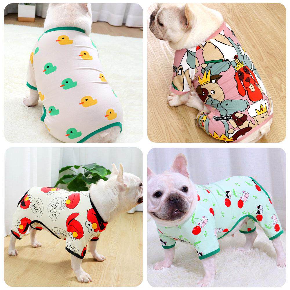 法斗衣服春秋四脚衣居家服空调睡衣巴哥犬衣服胖狗狗棉
