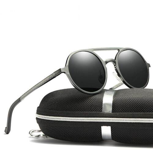 thewangs studioRound Polarized sunglasses for men Aluminum