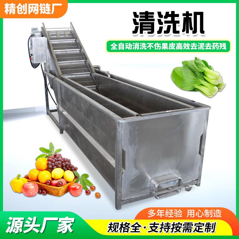 全自动果蔬气泡清洗机超音波不锈钢去农残留流水线清洗机洗菜机