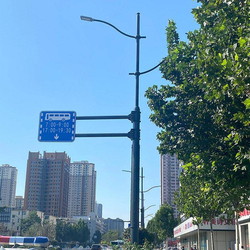 多功能综合杆路灯照明安防监控杆道路交通一杆多用共杆灯
