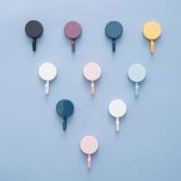 Pack of 10 Creative Bathroom Strong Adhesive Wall Hooks, No- thumbnail 3