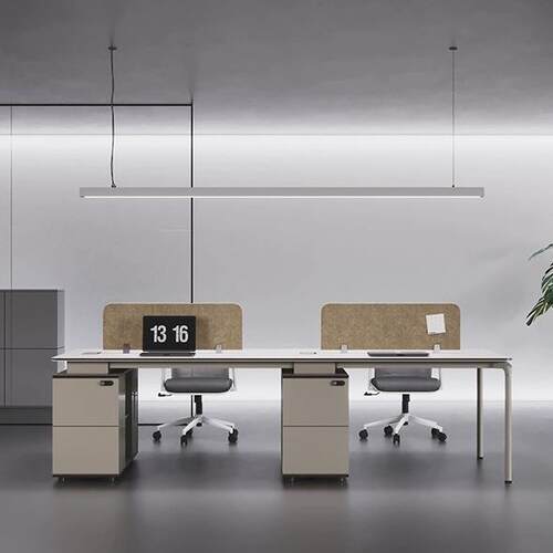 办公桌椅组合职员简约现代办公室工位屏风双四六6人位4卡座员工桌