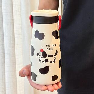 超萌陶瓷内胆可爱外出携带吸管保温杯女生高颜值便携式随行水杯子