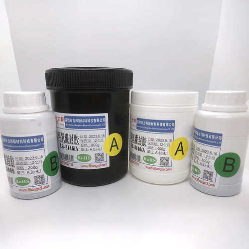 电子灌封胶 4:1填充PCB电路板防水绝缘耐高温黑色环氧树脂AB胶水