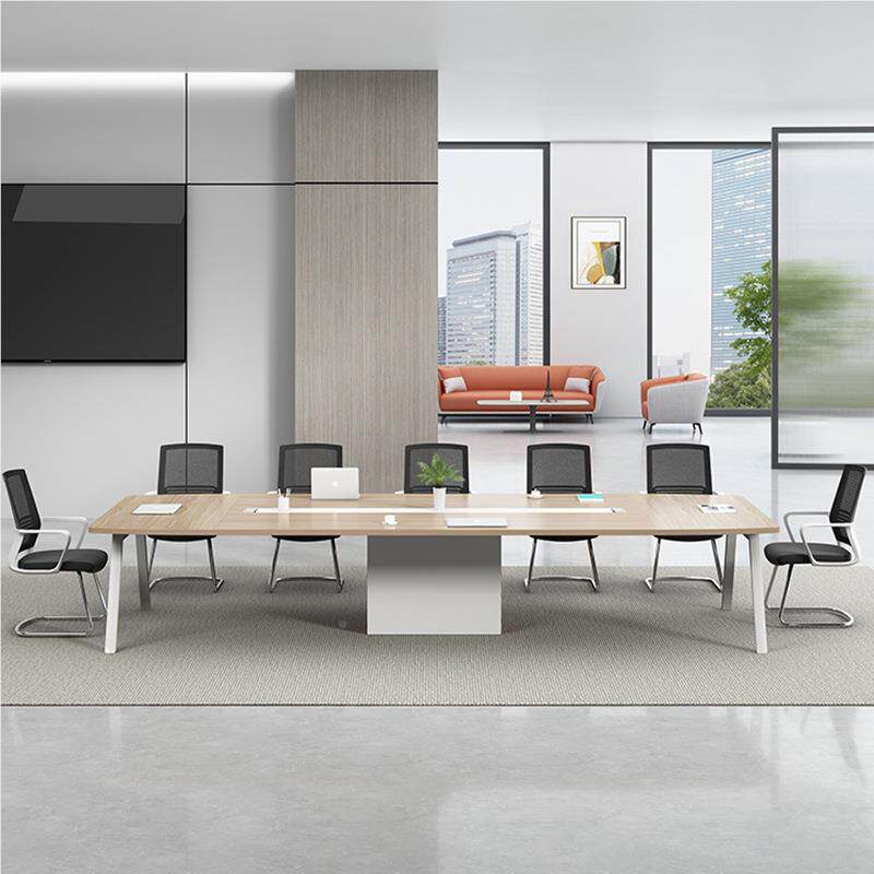会议桌长桌简约现型代小会议无品牌/室洽谈易条桌简工作台长办公