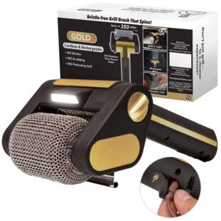 Grill Brush电动不锈钢滚轮烧烤架充电清洁器刷 Free 跨境Bristle