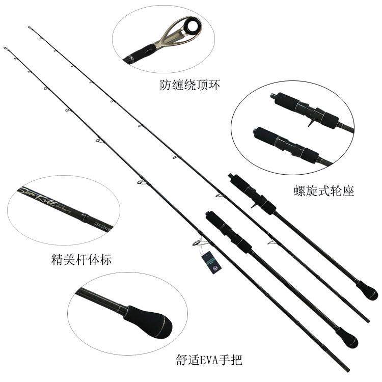 新款直销现货碳素慢摇铁板杆一本半富士导眼轻型船钓竿直柄枪柄路