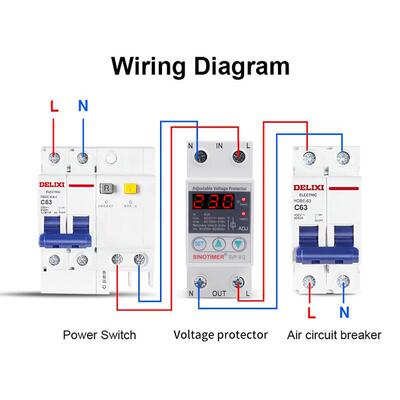 SVP-912 40A 63A 80A 家用可调自复式可调过欠压保护器 220V