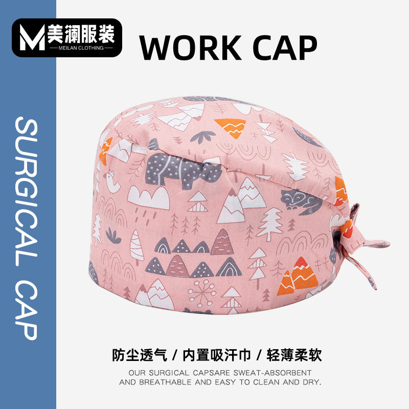 炒菜帽子防油烟做饭戴的时房女士厨师帽棉防掉发专用包头巾