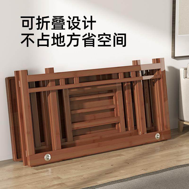 烤火桌家用KNA方形烤长火架子实木楠竹可折叠天茶几子冬客厅取暖