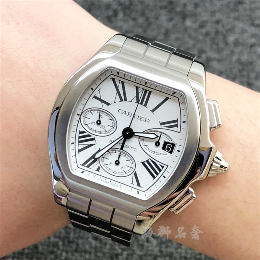一口价98新卡地亚跑车系列W6206019全自动机械男士手表公价62000