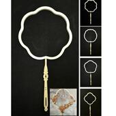 水扇婚扇团扇蚕丝扇实木扇框骨架中式 古风手工diy滴胶制作华庚