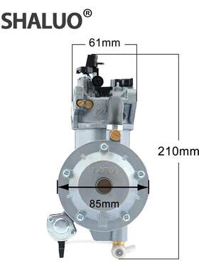 GX200 170F 6.5HP 2kw 液化石油气双燃料化油器P19-LPG P19A-LPG