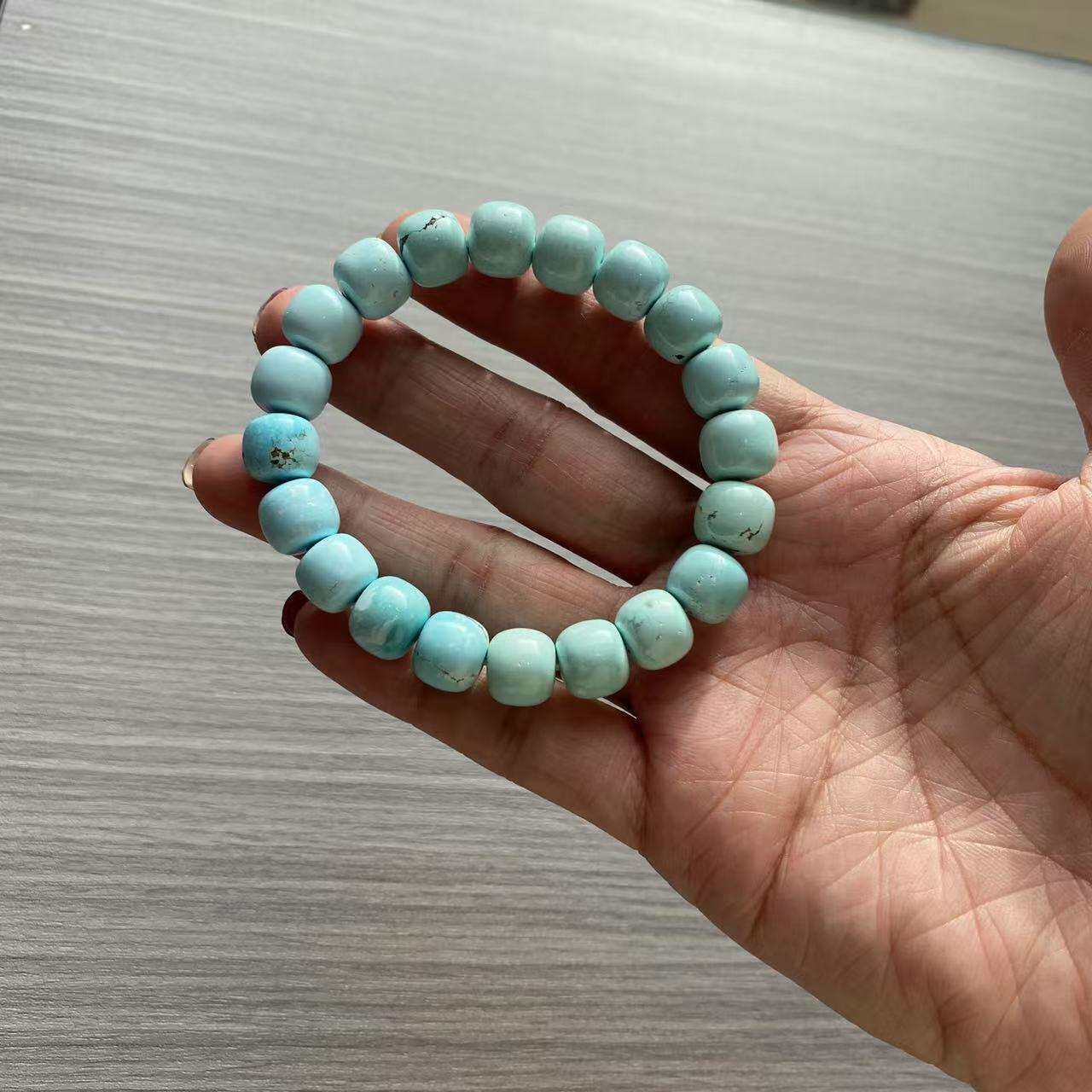 天然绿松石老型手珠大颗粒绿松石工厂直销