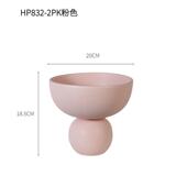 茶几收纳艺术陶瓷现代桌面餐桌奶油色水果盘法式 饰果简约碗 摆件装