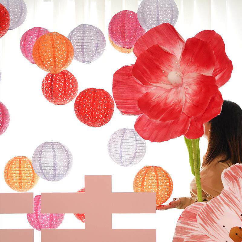 婚礼用婚品蜂窝球灯笼婚礼吊顶拉花装饰结婚女方客厅卧室婚房布置