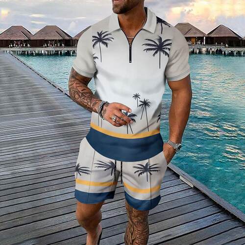 Short sleeved shorts two sport men's suit