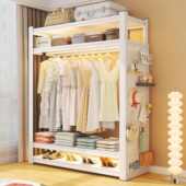 置物架衣柜家用卧室衣架落地衣帽架服装 衣帽间收纳出租屋公寓衣柜