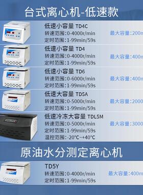 机恩谊肪台式低速高速低温冷冻TD4C离心RP血清脂原油P离心机实验
