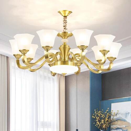 新中式吊灯全铜客厅灯具2025年新款现代简约大气家用卧室餐厅灯饰