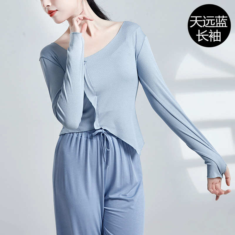 形体练现代套指女身古典舞韵健身长袖舞蹈考服服装上衣功服艺瑜伽