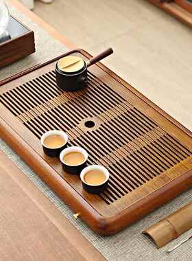 茶盘家用2026新款小型高端楠竹花梨木组合干泡茶台托盘储水式茶海