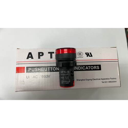 上海二工电器厂 安普特APT 指示灯AC220V信号灯 LED高亮AD16-22DS