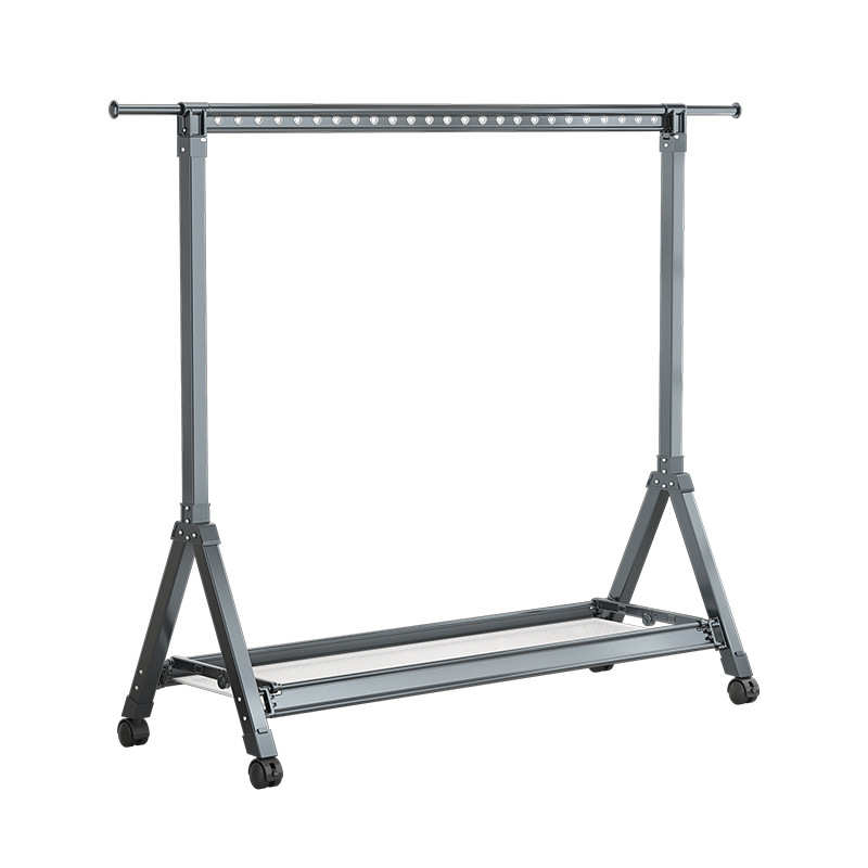 折叠晾衣架落地架子衣架铝合金阳台伸缩晾衣杆室内家用晒被子