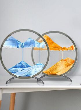 创意流沙画 画摆件办公室客厅书房电视柜家居沙漏装饰工艺礼品摆