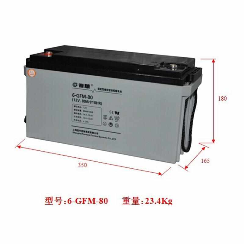 铅酸复华维护POWERSON免MF12-80蓄电池12V80AH阀控式储备电力应急