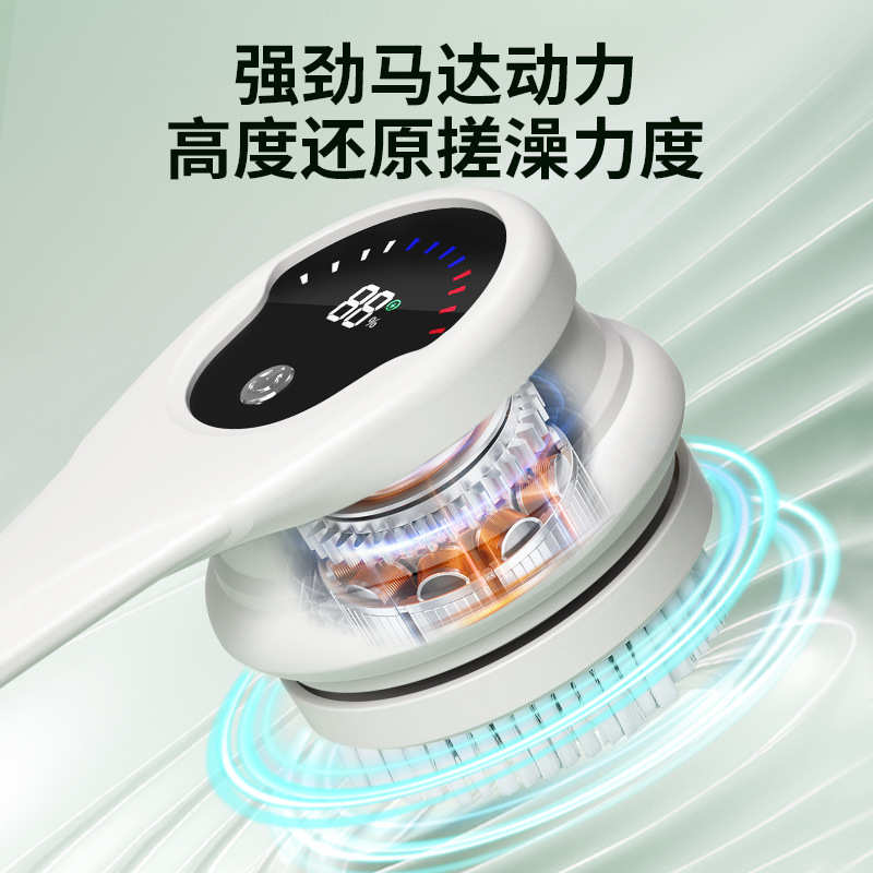 全自动电动沐浴刷洗澡搓背后背懒人搓澡长柄擦背搓灰洗澡刷子