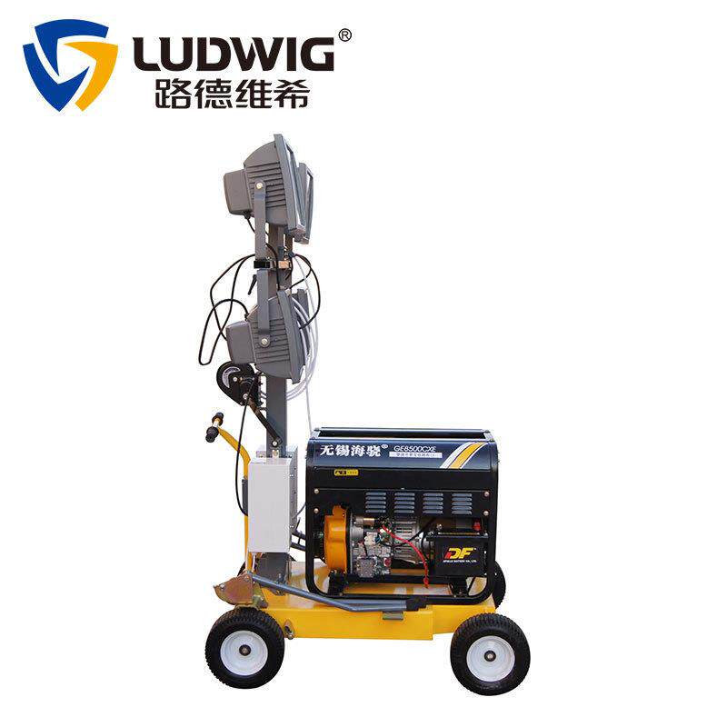 路德维希1KW金卤灯移动照明车灯塔道路施工救援柴油发电机应急灯