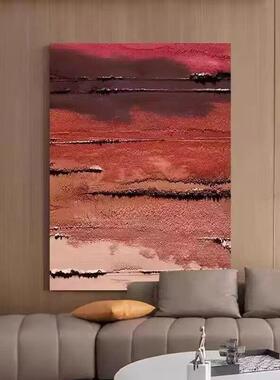纯手绘油画轻奢客厅大气装饰画抽象立体肌理玄关入户挂画酒店壁画