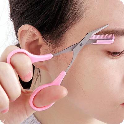 Eyebrow trimming scissors with comb, Japanese-style professi